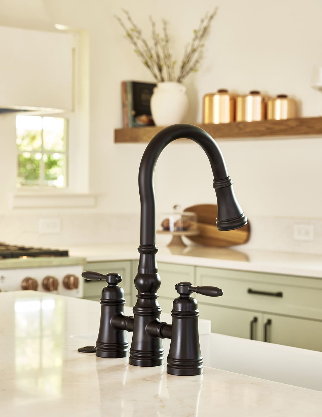 Black sink faucet fixture in Dallas kitchen remodel by Sardone | McLain