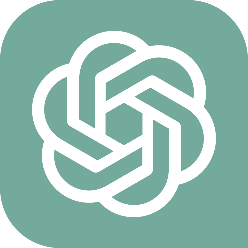 ChatGPT logo white on green background