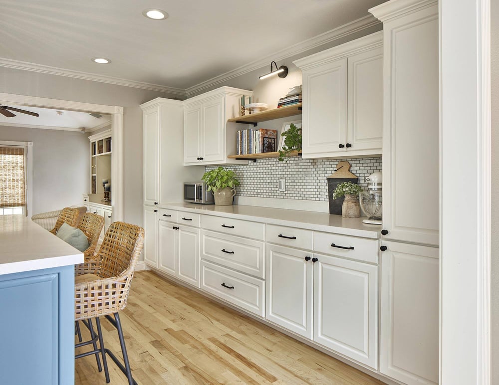 White Kitchen Remodel in East Dallas by Sardone | McLain