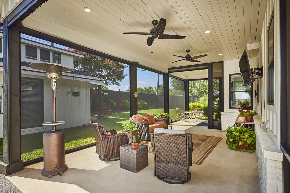 Covered patio remodel in Dallas, TX by Sardone | McLain 