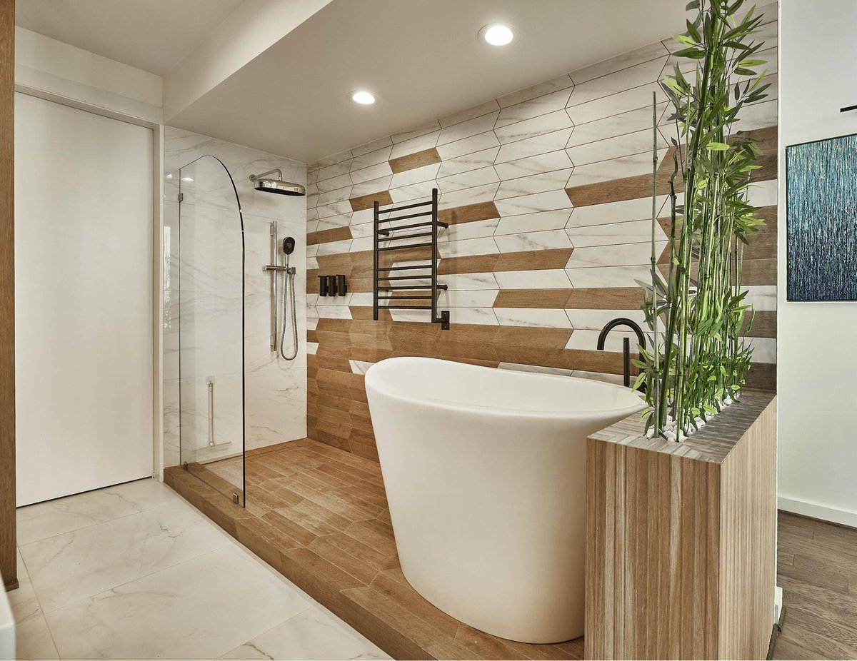 Dallas condo primary bathroom remodel by Sardone | McLain