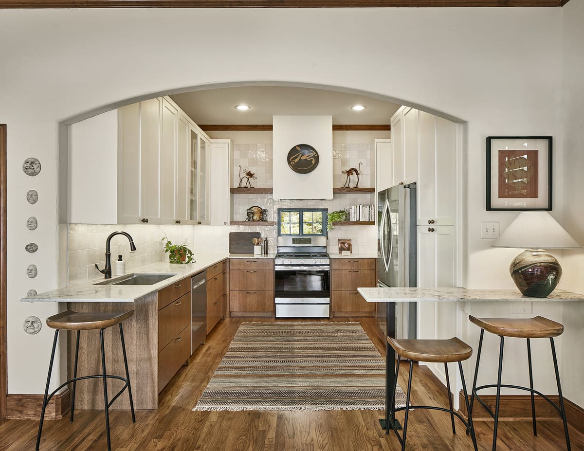 Kitchen remodel with two-tone cabinets in Dallas, Texas by Sardone | McLain