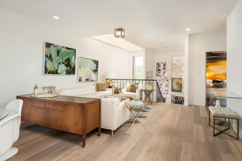 Main floor living space in modern Dallas home remodel by Sardone | McLain